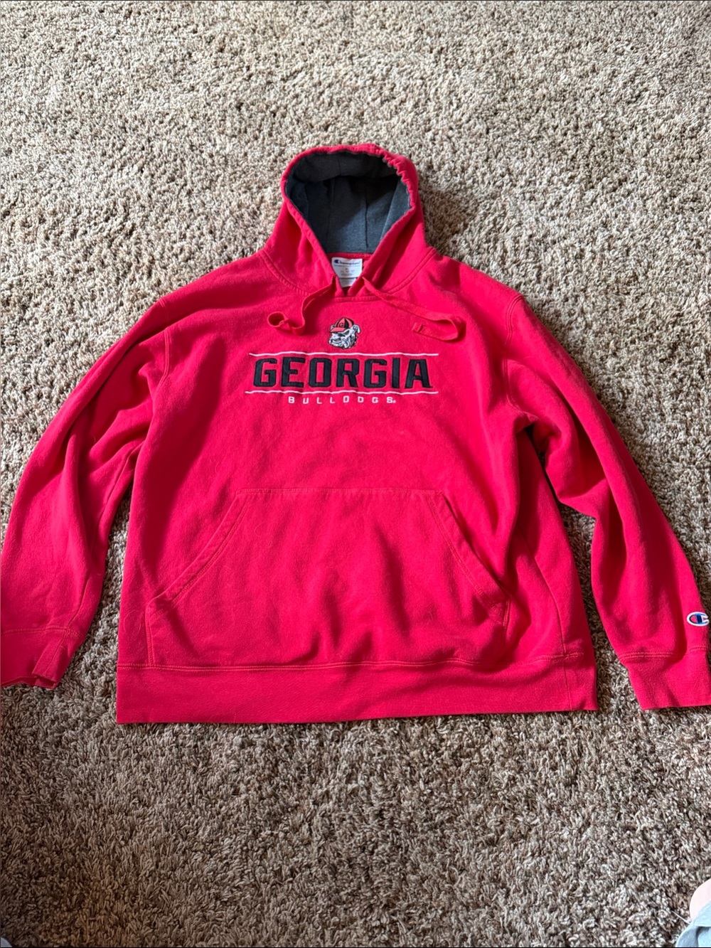 Champion Red Georgia Bulldogs Crewneck Sweatshirt